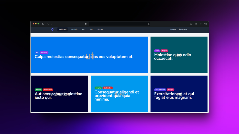 Captura del proyecto Aplicación de blog